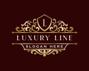 Luxury Ornament Shield logo design