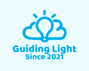 Cloud Light Bulb logo design