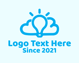 New - Cloud Light Bulb logo design