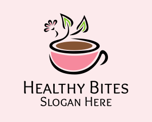 Healthy Coffee Cup logo design