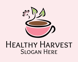 Healthy Coffee Cup logo design