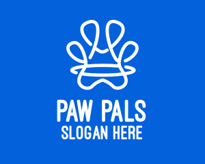 Abstract Animal Paw logo design