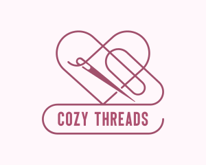 Hart Needle Thread Sewing logo design