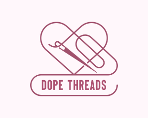 Hart Needle Thread Sewing logo design