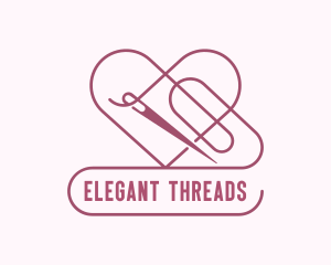 Hart Needle Thread Sewing logo design