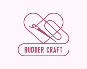 Hart Needle Thread Sewing logo design