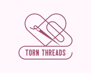 Hart Needle Thread Sewing logo design