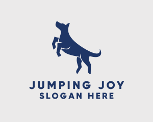 Jumping Pet Dog  logo design