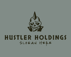 Punk Skull Thug logo design