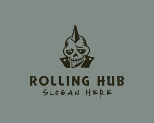 Punk Skull Thug logo design