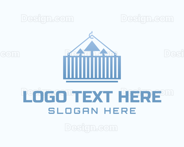 Shipping Container Courier Logo