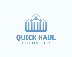 Imported  Shipping Container Arrow logo design