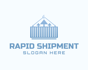 Imported  Shipping Container Arrow logo design