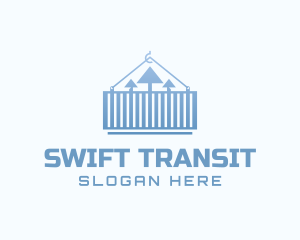 Shipping Container Courier logo design