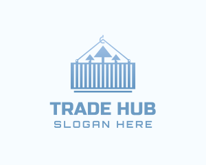 Imported  Shipping Container Arrow logo design