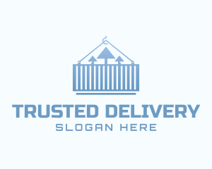 Imported  Shipping Container Arrow logo design