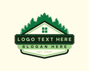 Lodge - Forest Roof House logo design
