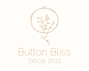 Autumn Plant Embroidery logo design