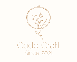 Autumn Plant Embroidery logo design