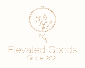 Autumn Plant Embroidery logo design