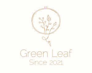 Autumn Plant Embroidery logo