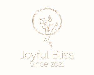 Autumn Plant Embroidery logo design