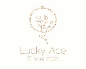 Autumn Plant Embroidery logo design