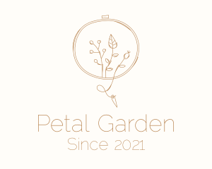 Autumn Plant Embroidery logo design