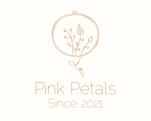 Autumn Plant Embroidery logo design