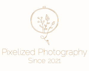 Autumn Plant Embroidery logo design