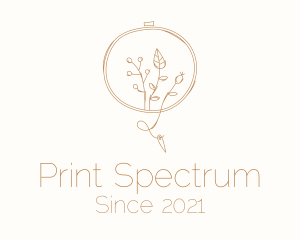 Autumn Plant Embroidery logo design