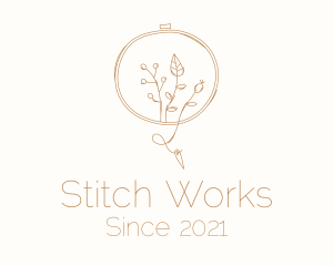 Autumn Plant Embroidery logo design