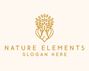 Nature Tree Heart  logo design