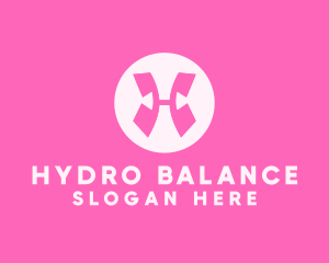 Pink Wellness Letter H logo design