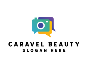 Colorful Camera Chat logo design