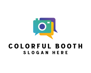 Colorful Camera Chat logo design