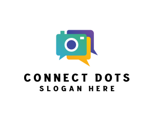 Colorful Camera Chat logo design