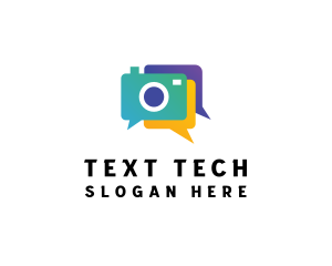 Colorful Camera Chat logo design