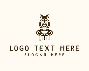 Owl Doodle Pillar logo