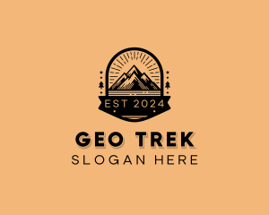 Outdoor Mountain Hiker logo design