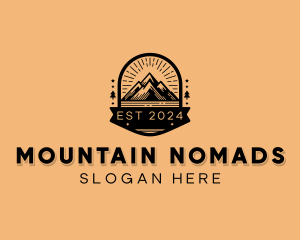 Outdoor Mountain Hiker logo design