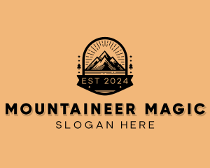 Outdoor Mountain Hiker logo design