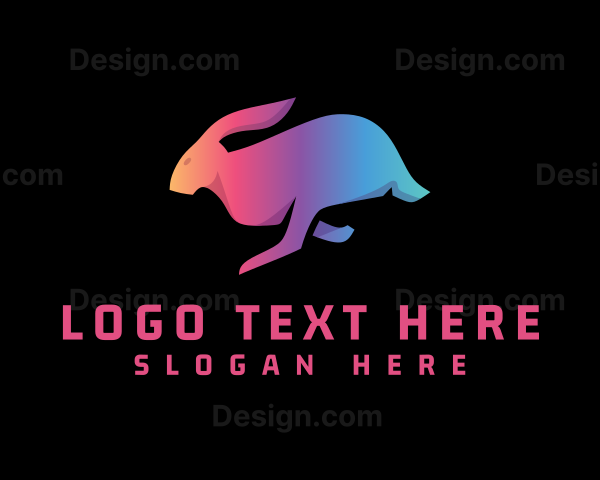 Gradient Rabbit Animal Logo