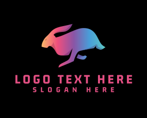 Gradient Rabbit Animal logo