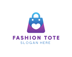 Shopping Bag Love logo design