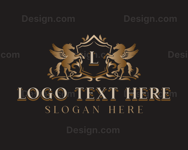 Luxury Shield Pegasus Logo