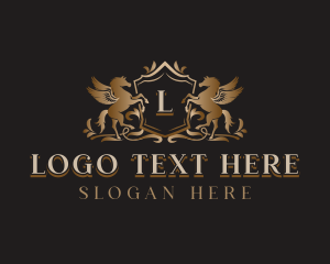 Luxury Shield Pegasus Logo
