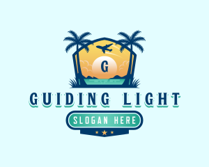 Tropical Beach Vacation logo design