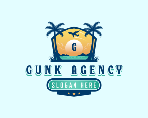 Tropical Beach Vacation logo design