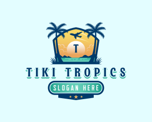 Tropical Beach Vacation logo design